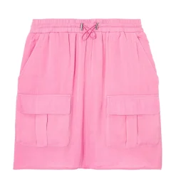 Promod Mini-jupe cargo en satin Femme - Rose Cheap