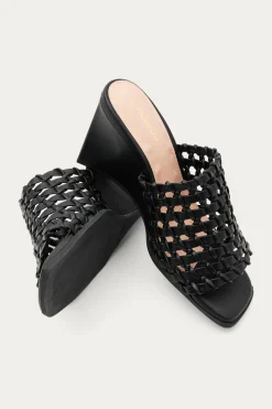 Promod Mules tressées Femme - Noir Discount