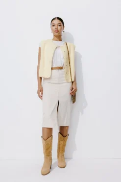 Promod PALOMA en moumoute réversible - Ecru Shop