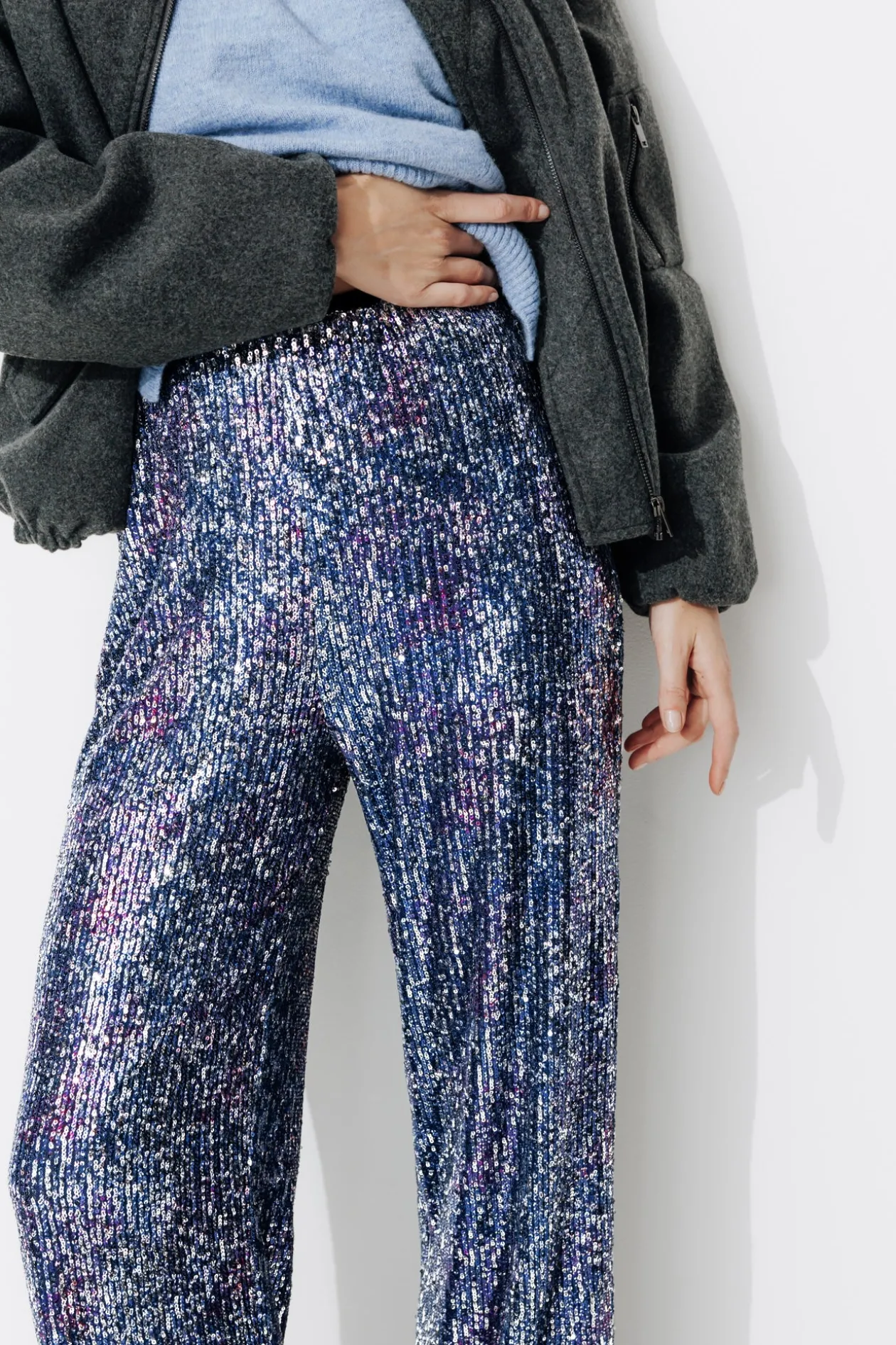 Promod Pantalon à paillettes Femme - Imprimé multicolore Imprimémulticolore Cheap
