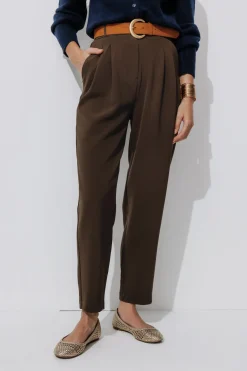 Promod Pantalon à pinces Femme - Noisette foncé Noisettefoncé Cheap