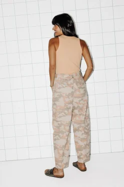 Promod Pantalon baggy imprimé Femme - Imprimé Pêche ImpriméPêche New