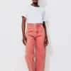 Promod Pantalon barrel/balloon Femme - Rouge New