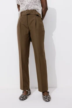 Promod Pantalon carrot Femme - Marron Shop