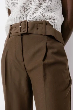 Promod Pantalon carrot Femme - Marron Shop