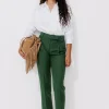 Promod Pantalon carrot Femme - Vert émeraude Vertémeraude Online