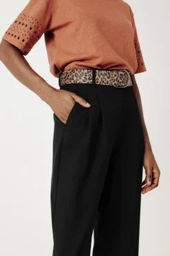 Promod Pantalon carrot taille haute - Noir Hot