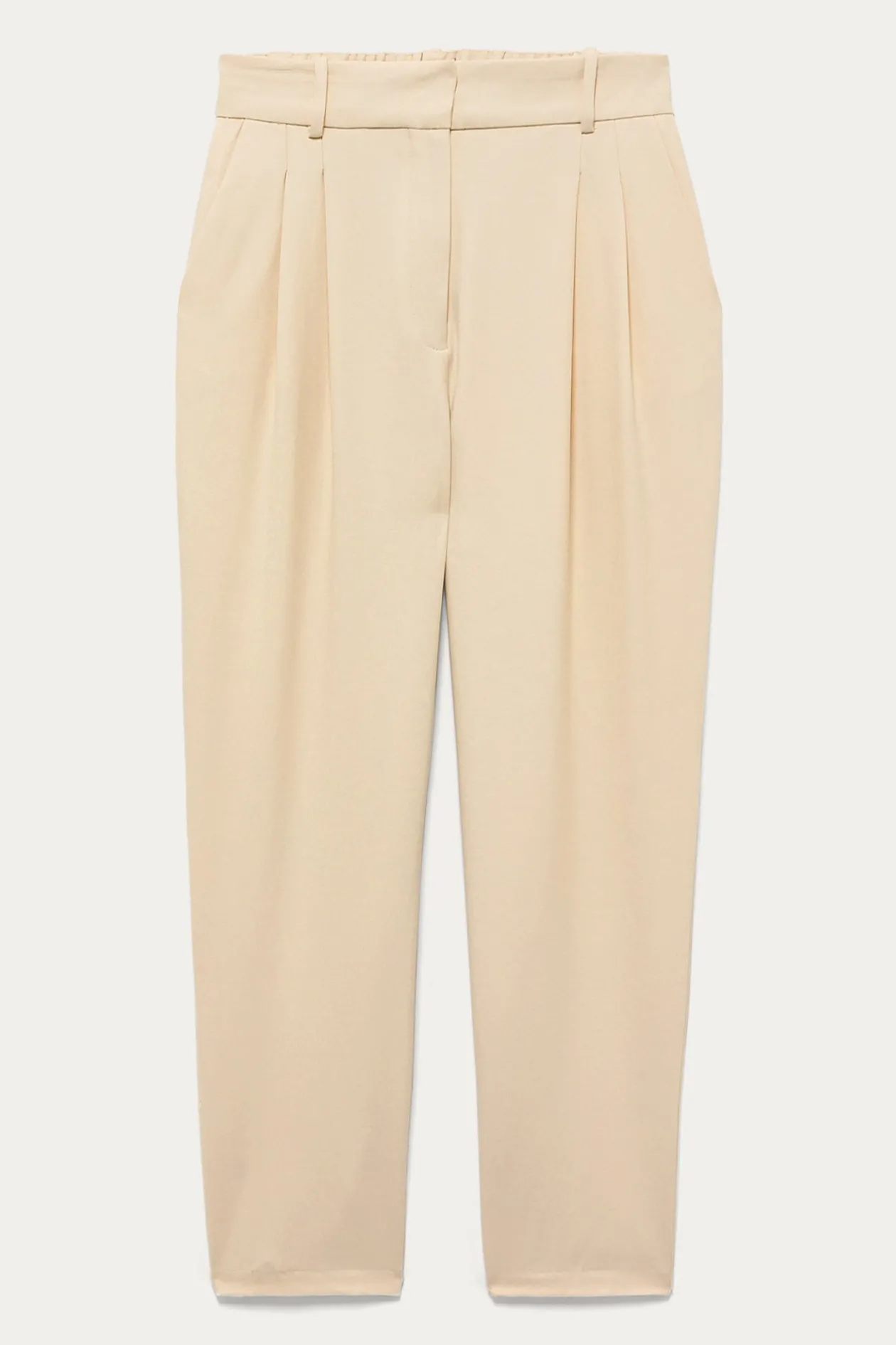 Promod Pantalon carrot taille haute - Beige Discount