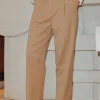 Promod Pantalon chino à pinces Femme - Beige Store