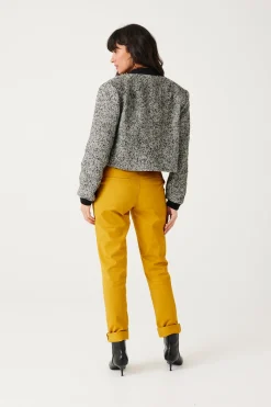 Promod Pantalon chino ceinturé Femme - Ocre New