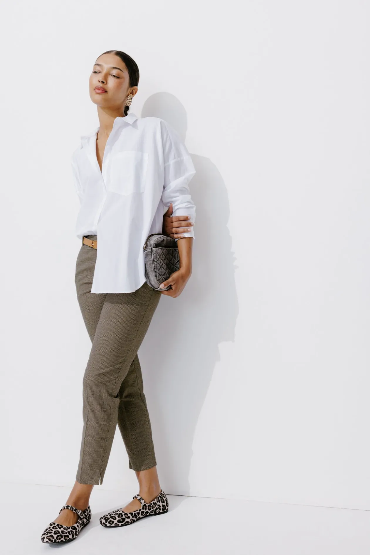 Promod Pantalon cigarette Femme - Carreaux marine Carreauxmarine Clearance