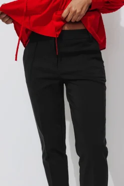 Promod Pantalon cigarette uni Femme - Noir Best