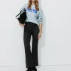 Promod Pantalon côtelé flare Femme - Noir Cheap