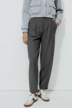 Promod Pantalon de tailleur carrot - Gris clair Grisclair Fashion