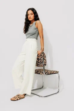 Promod Pantalon de tailleur Femme - Ecru Hot