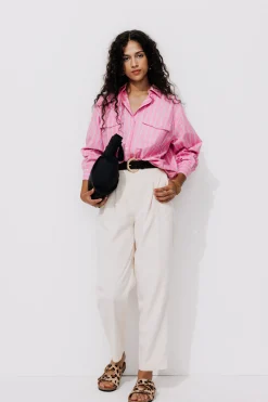 Promod Pantalon de tailleur Femme - Ecru Discount