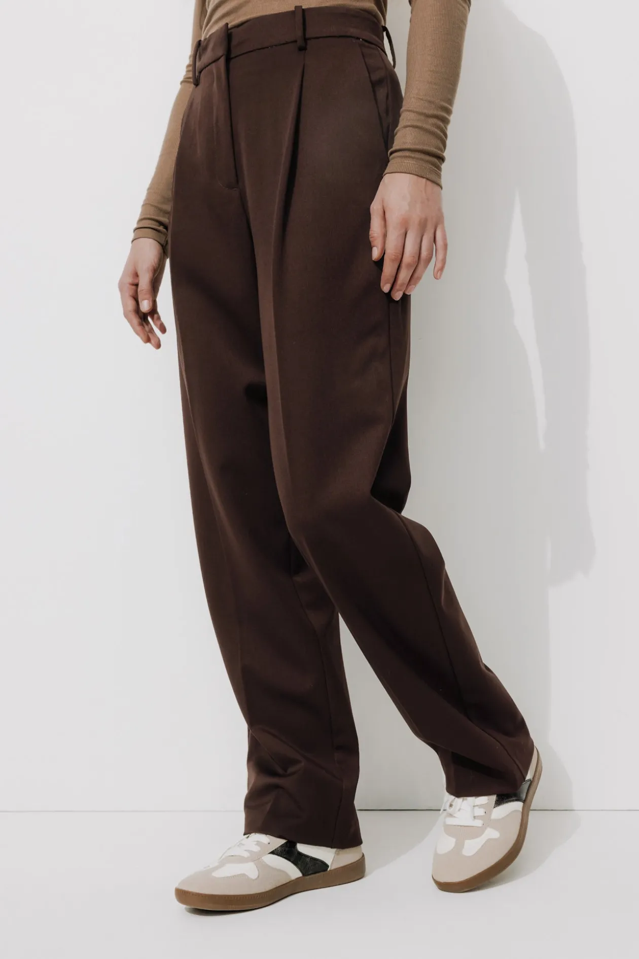 Promod Pantalon de tailleur Femme - Marron Online