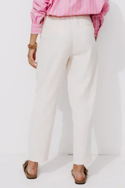 Promod Pantalon de tailleur Femme - Ecru Discount