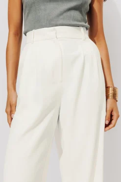 Promod Pantalon de tailleur Femme - Ecru Hot