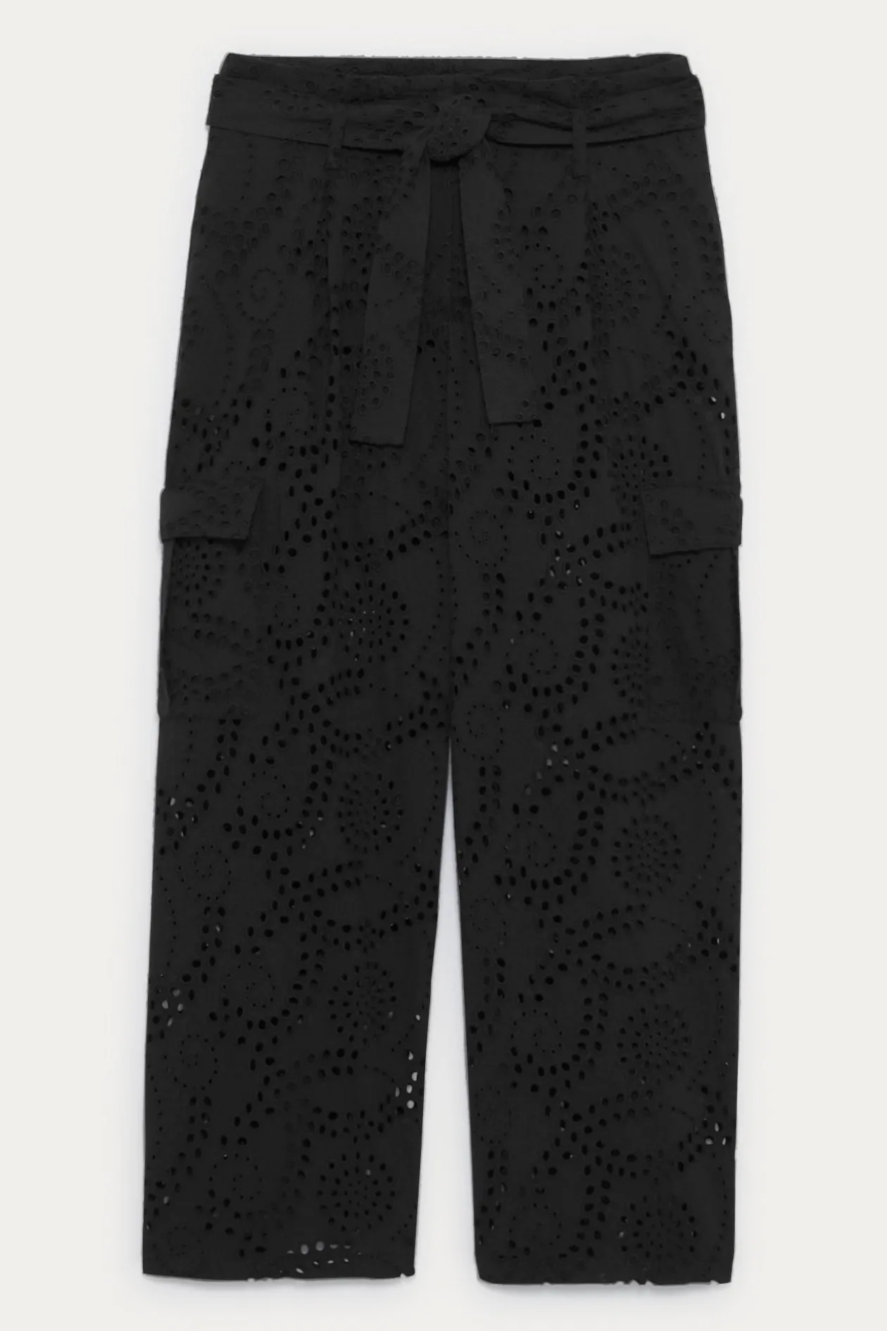 Promod Pantalon en broderie anglaise - Noir Fashion