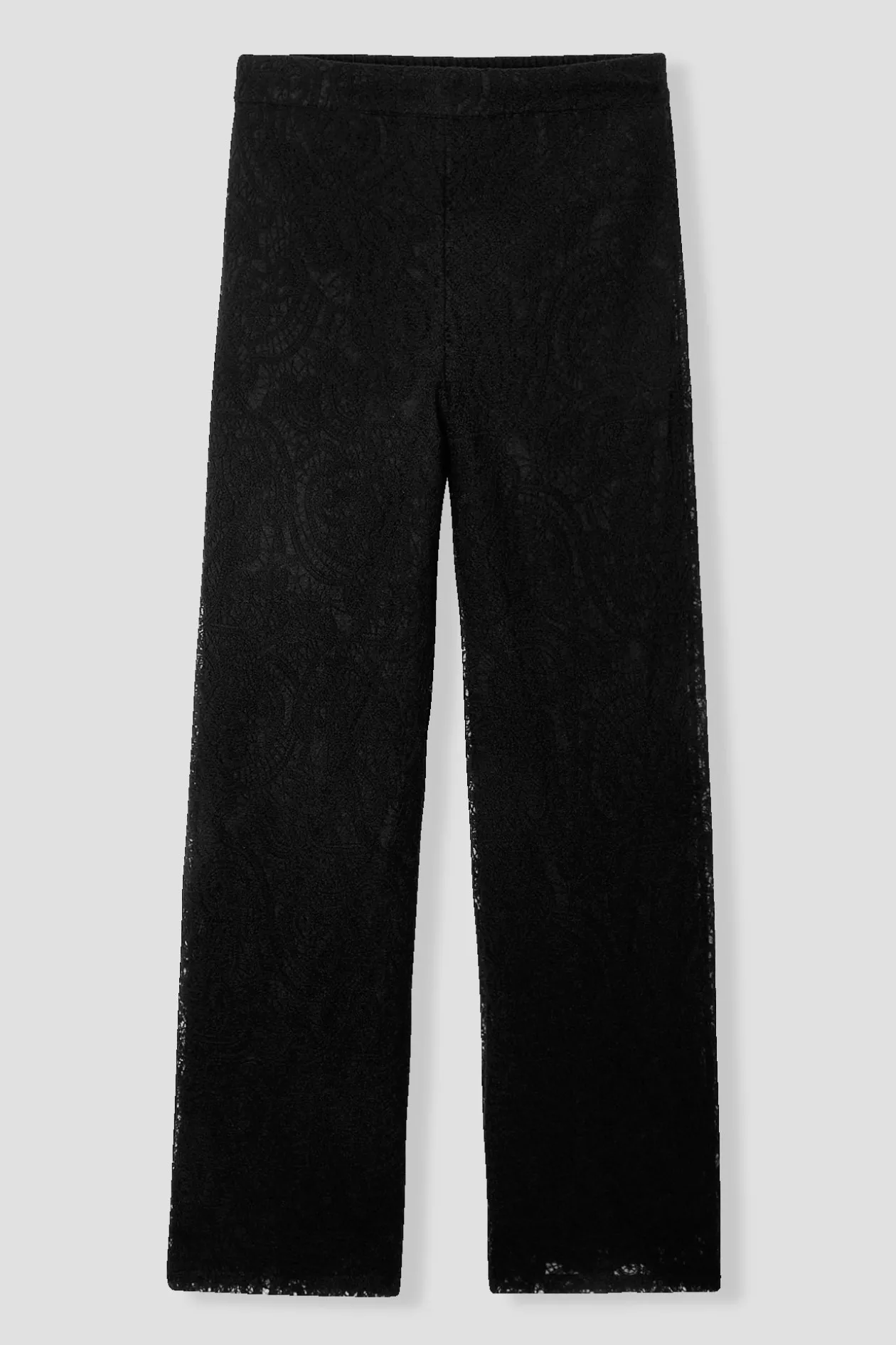 Promod Pantalon en dentelle Femme - Noir Discount