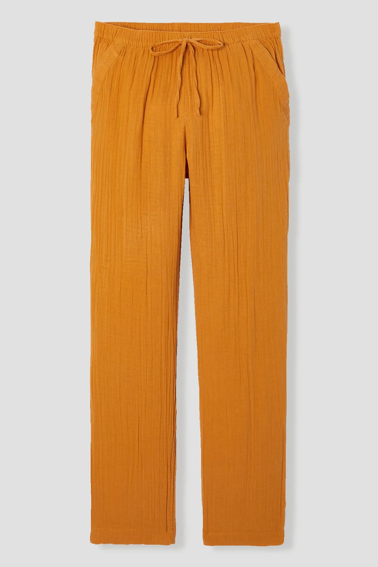 Promod Pantalon en gaze de coton - Ocre Best