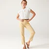 Promod Pantalon en toile de coton - Ecru New