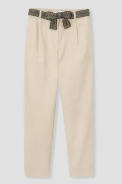 Promod Pantalon en velours côtelé - Beige Outlet
