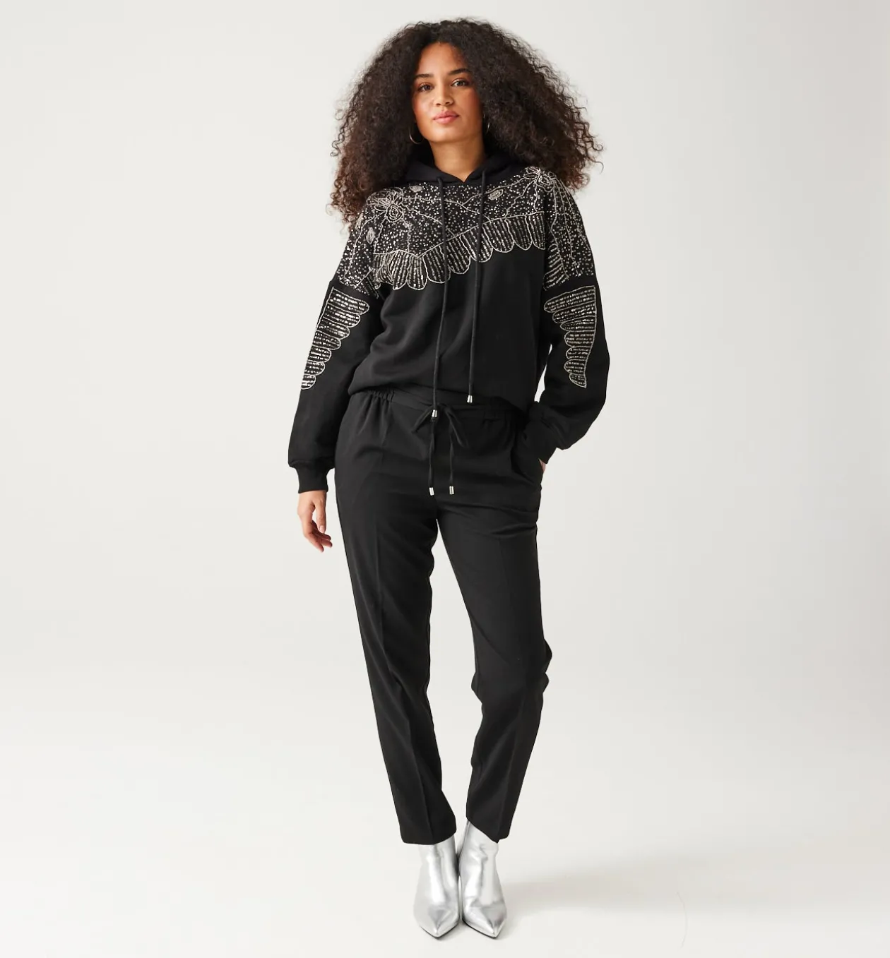 Promod Pantalon jogpant Femme - Noir Fashion