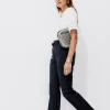 Promod Pantalon jogpant rayé Femme - Rayé marine Rayémarine Outlet