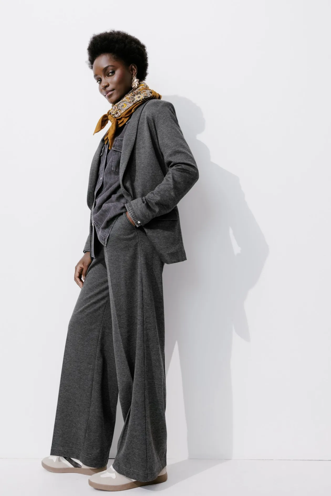 Promod Pantalon large à carreaux - Imprimé multicolore Imprimémulticolore Shop