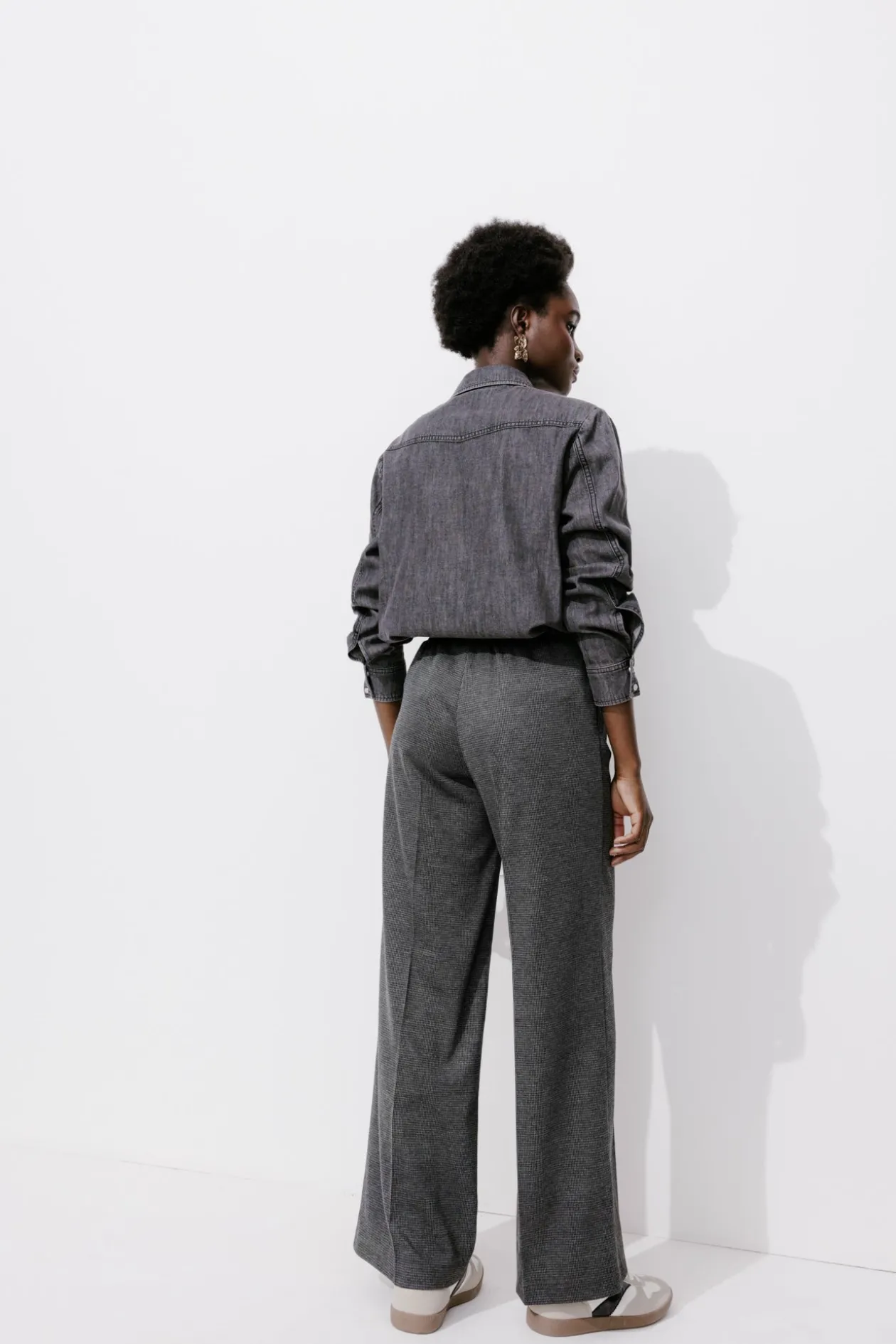 Promod Pantalon large à carreaux - Imprimé multicolore Imprimémulticolore Shop