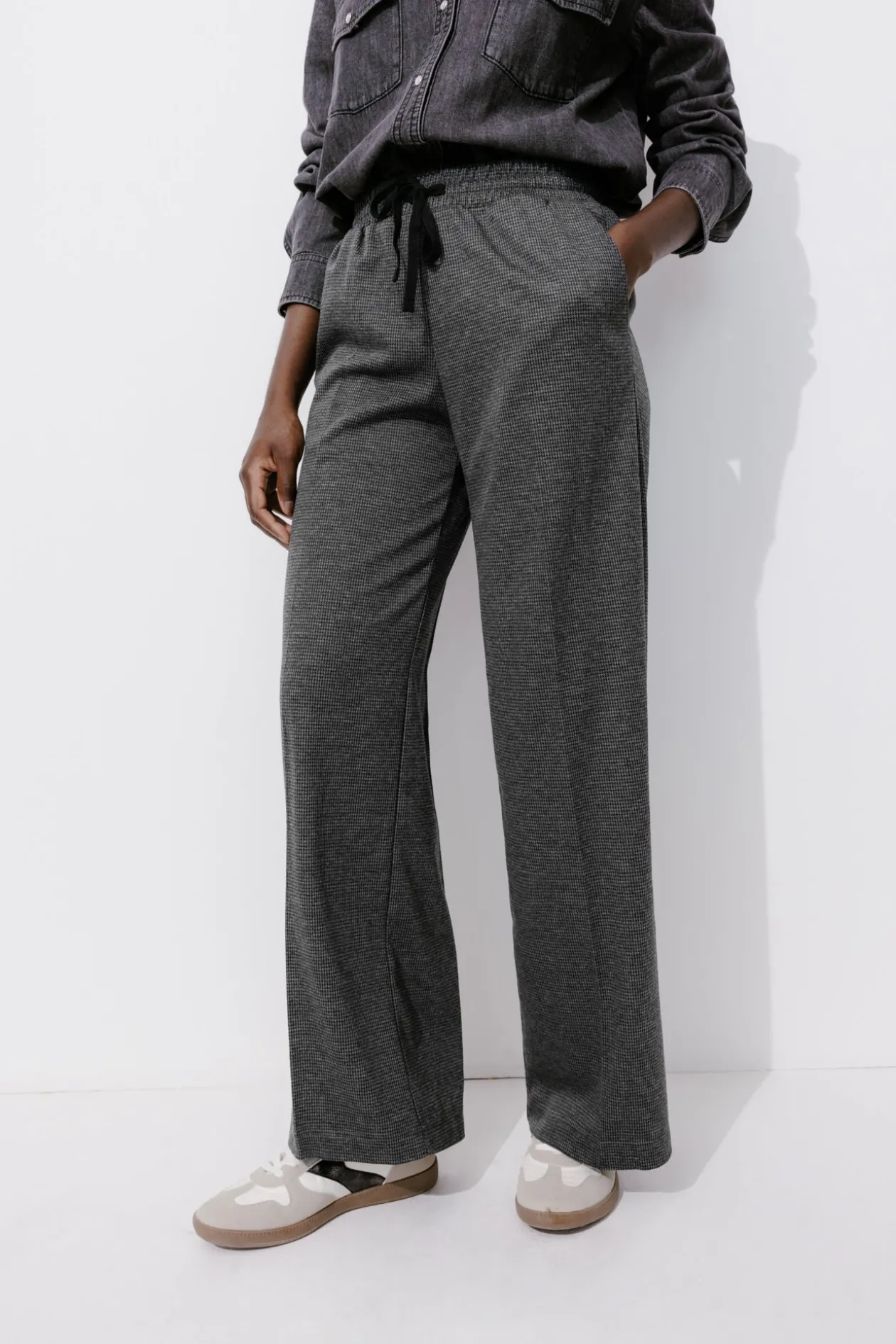 Promod Pantalon large à carreaux - Imprimé multicolore Imprimémulticolore Shop