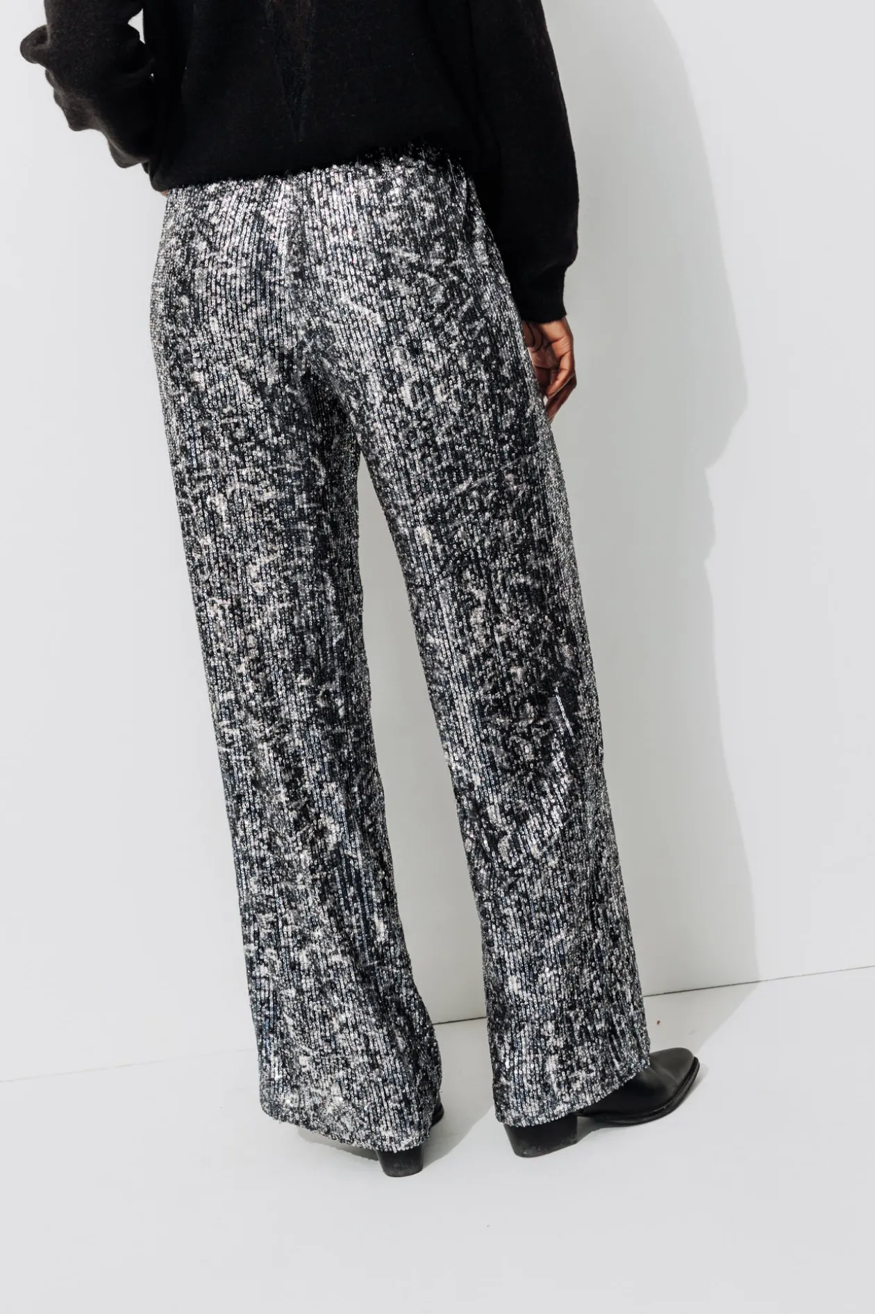 Promod Pantalon large à paillettes - Imprimé multicolore Imprimémulticolore Cheap