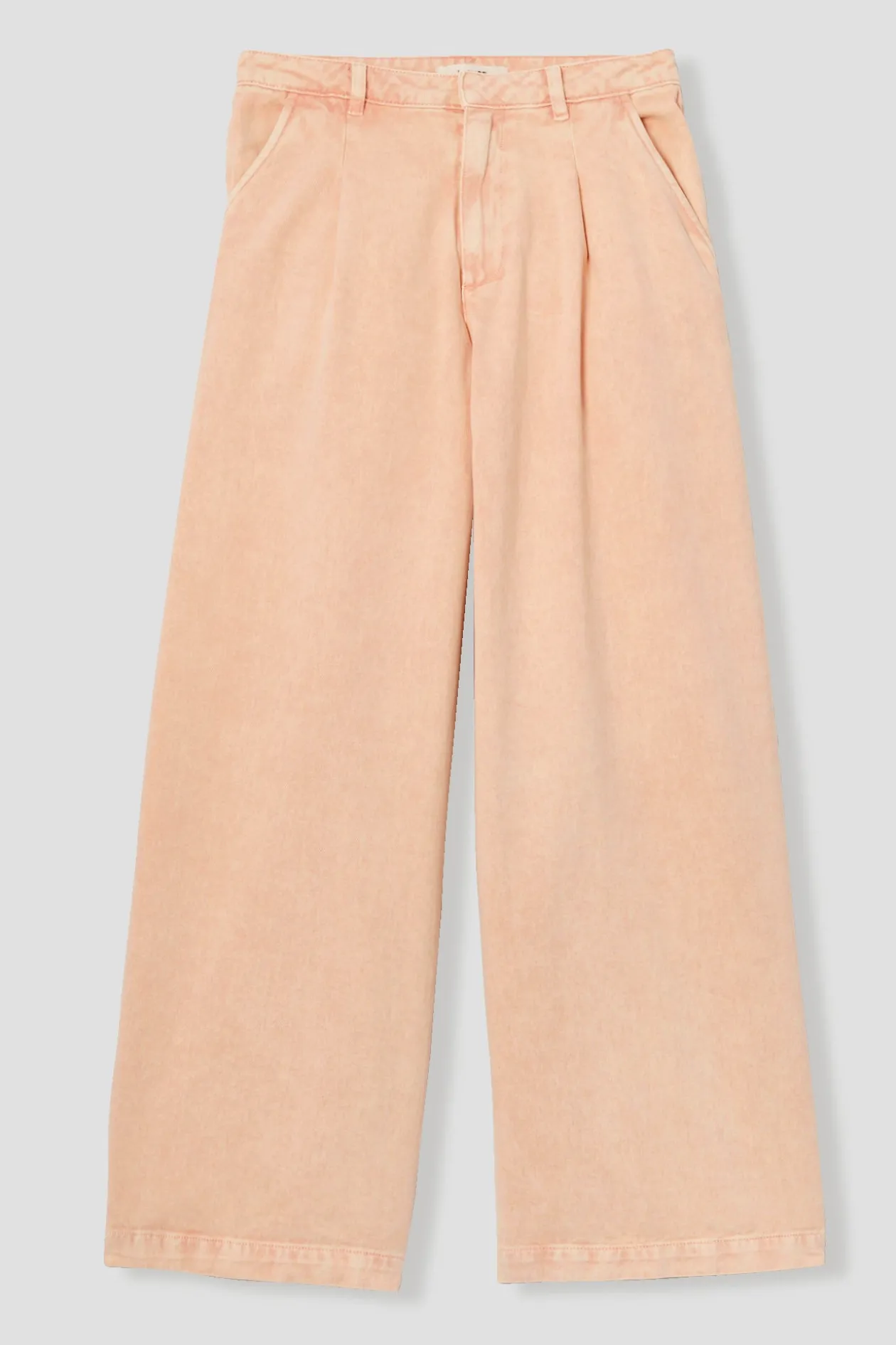 Promod Pantalon large à pinces Femme - Orange fluo Orangefluo Fashion