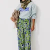 Promod Pantalon large éco-conçu Femme - Imprimé multicolore Imprimémulticolore Outlet