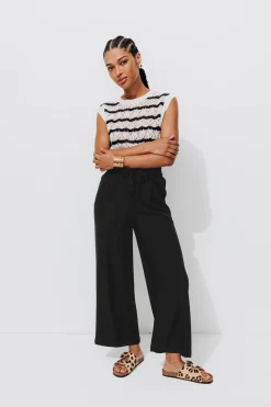 Promod Pantalon large et fluide Femme - Noir Best Sale