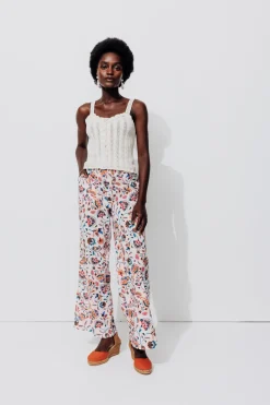 Promod Pantalon large imprimé Femme - Imprimé écru Impriméécru Cheap