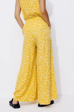 Promod Pantalon large imprimé Femme - Imprimé ocre Impriméocre Shop