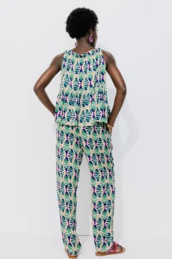 Promod Pantalon motif ikat Femme - Imprimé multicolore Imprimémulticolore Hot