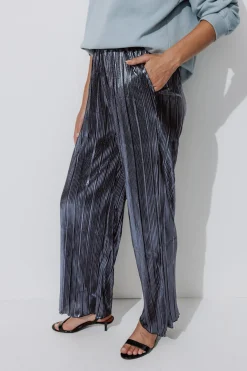 Promod Pantalon plissé pailleté Femme - Pétrole Best