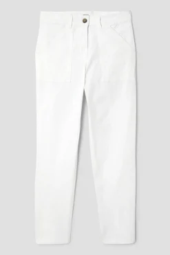 Promod Pantalon skinny en coton Femme - Ecru Discount
