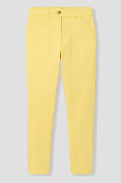 Promod Pantalon skinny en coton Femme - Jaune New