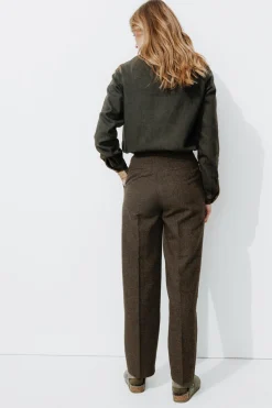 Promod Pantalon tweedé Femme - Imprimé marron Imprimémarron Best
