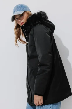 Promod Parka à capuche Femme - Noir Fashion