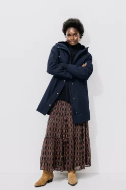 Promod Parka chaude à capuche Femme - Marine Cheap