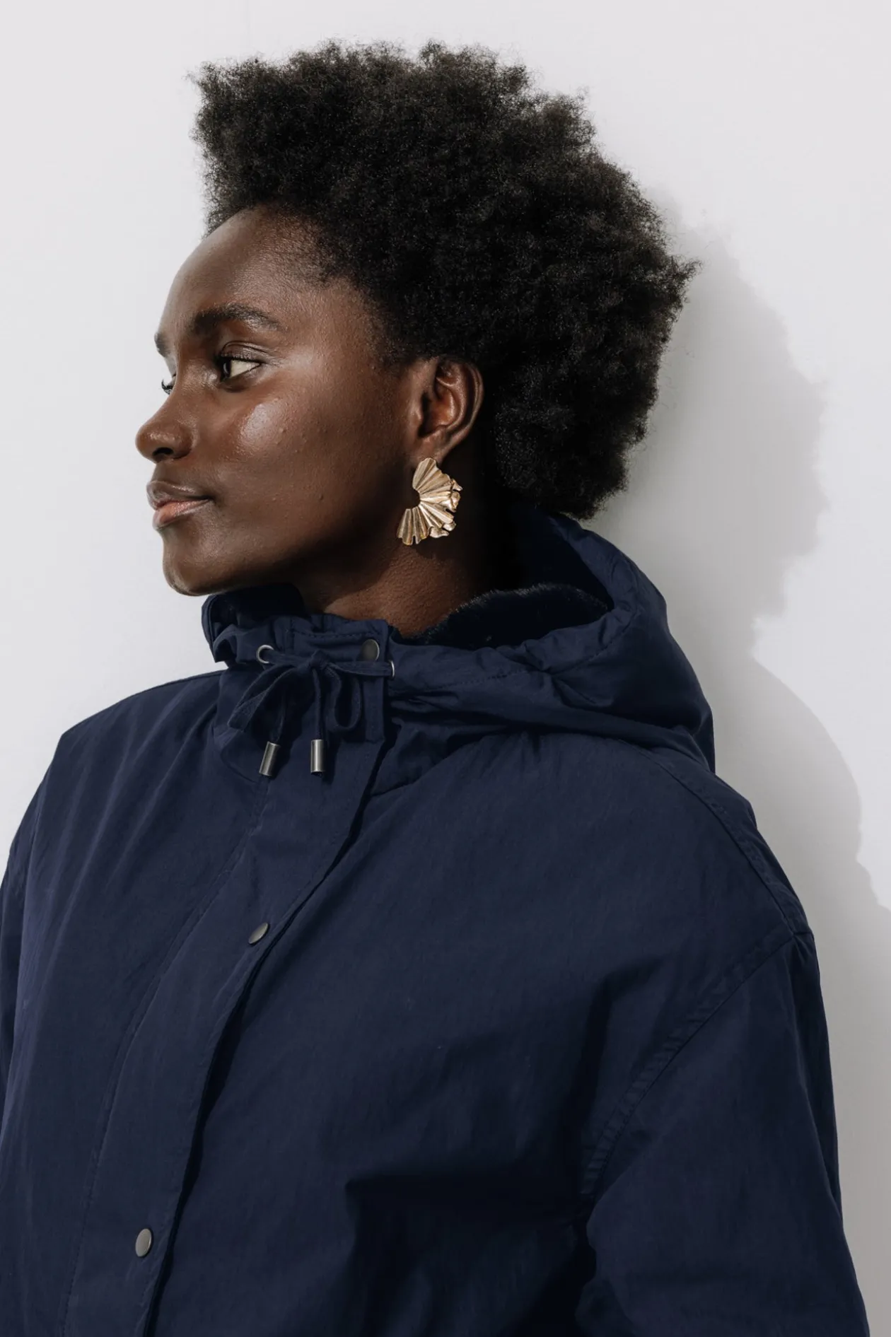 Promod Parka chaude à capuche Femme - Marine Cheap