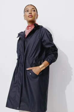 Promod Parka déperlante unie Femme - Marine Best Sale