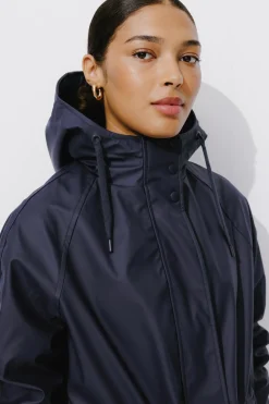 Promod Parka déperlante unie Femme - Marine Best Sale