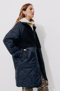 Promod Parka matelassée et moumoute - Marine Online